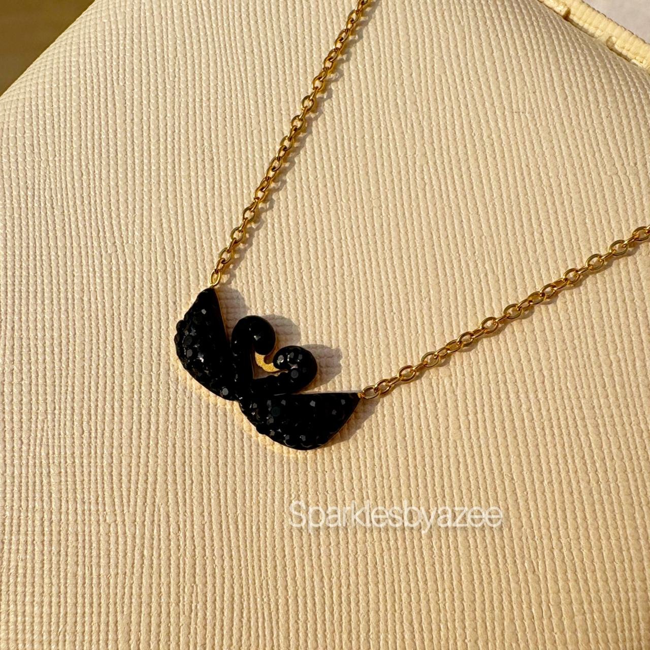 Swarovski Dual Swan Necklace (18K Gold Plated)